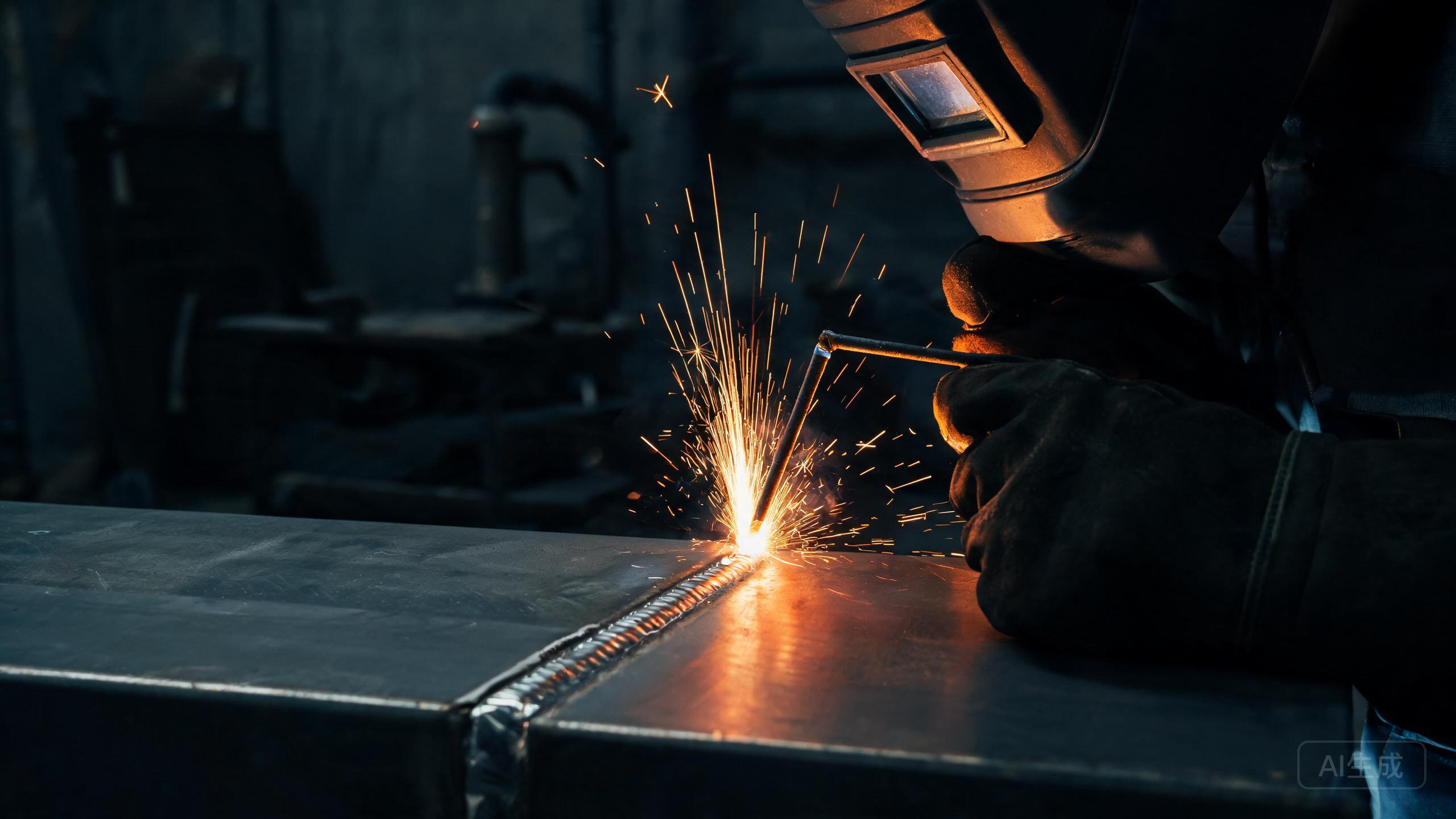 Duplex stainless steel 2205 pipe being TIG welded with nitrogen shielding