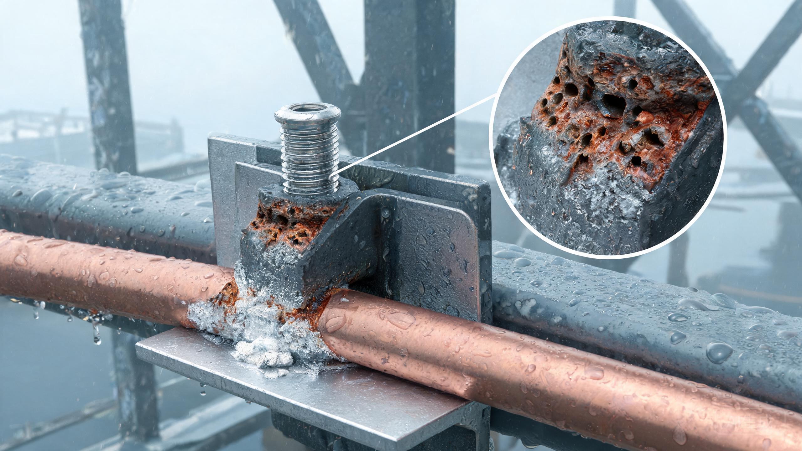 Stainless Steel Galvanic Corrosion with Carbon Steel Aluminum Copper Brass