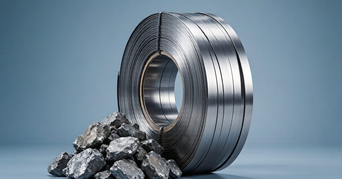 Nickel price and Indonesian RKAB quota chart showing the 304 cold-rolled cost floor moving up